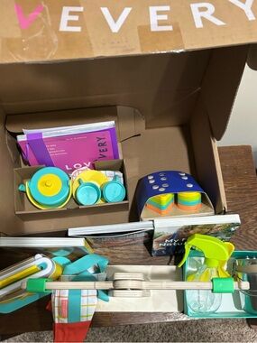 Kids Love every brand Play Kitchen & Accessories Set - Bright Teal, Yellow, Lime